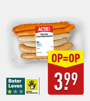 Gekruide scharrelkipchipolata’s