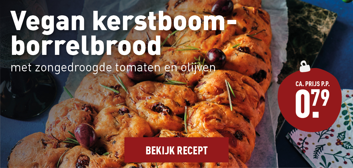 Vegan Kerstboomborrelbrood recept