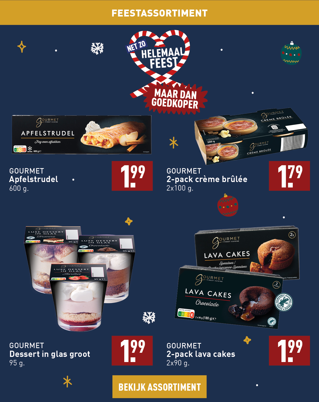 Feestassortiment toetjes