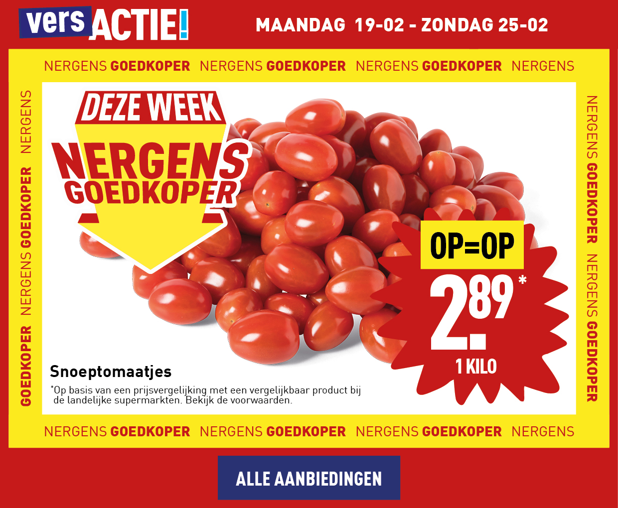 Deze week nergens goedkoper snoeptomaatjes