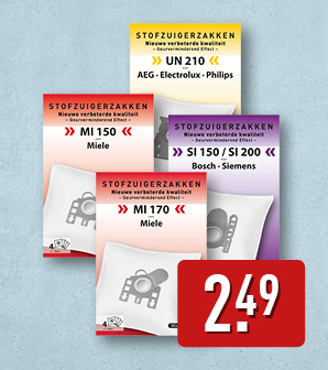 4-pack stofzuigerzakken