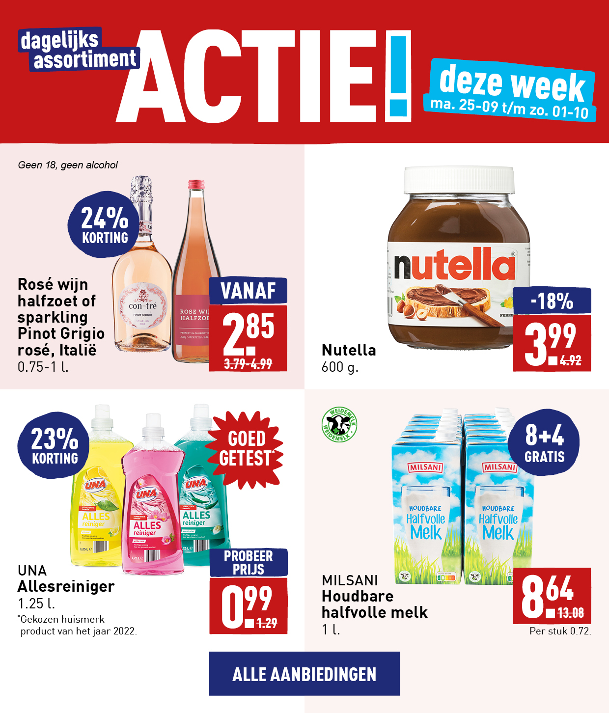 Dagelijks assortiment afgeprijsd 