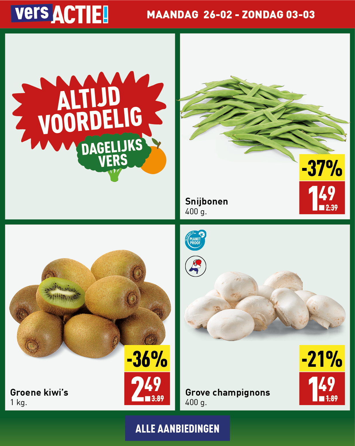 Altijd voordelig, dagelijks vers