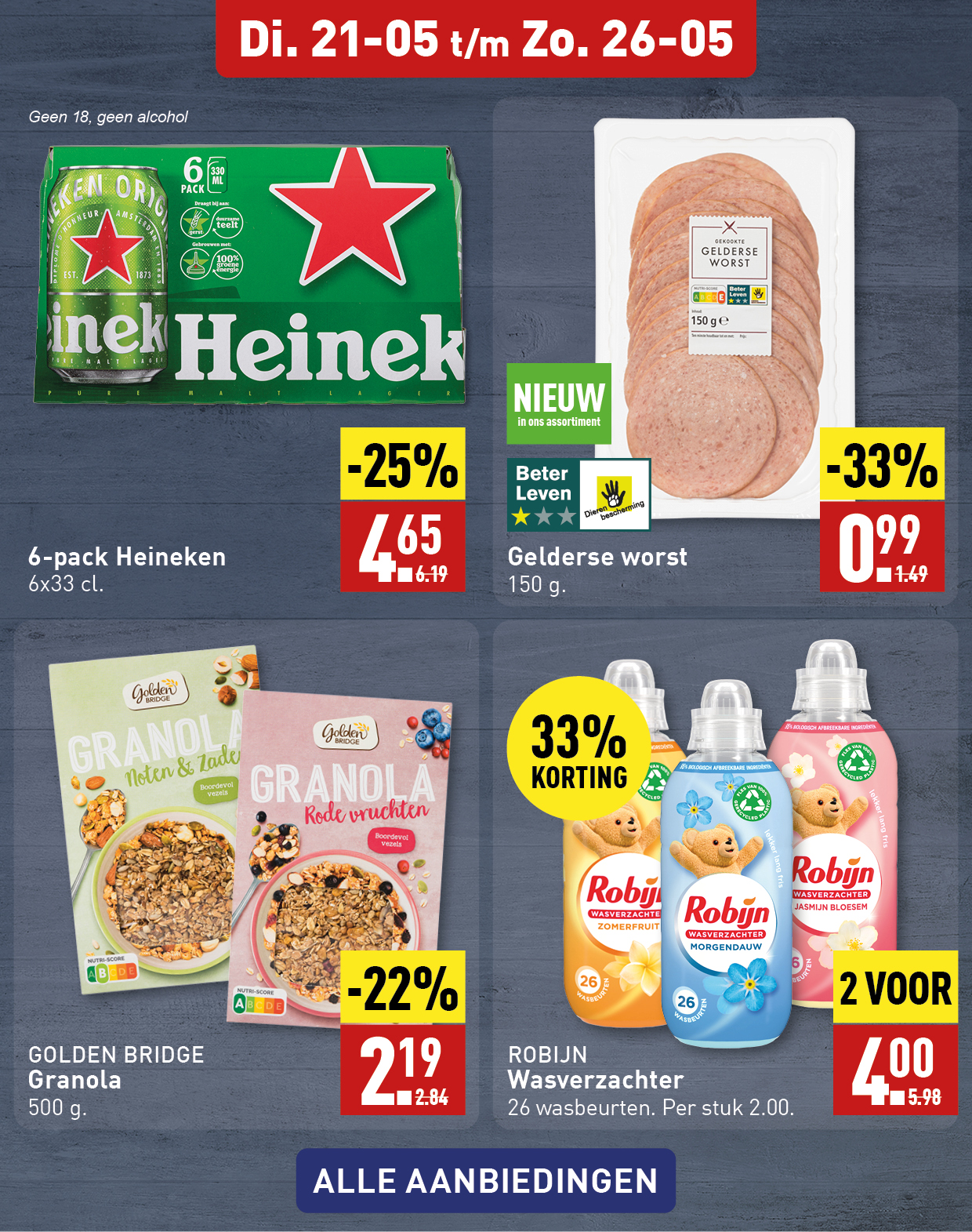 Dagelijks assortiment afgeprijsd 