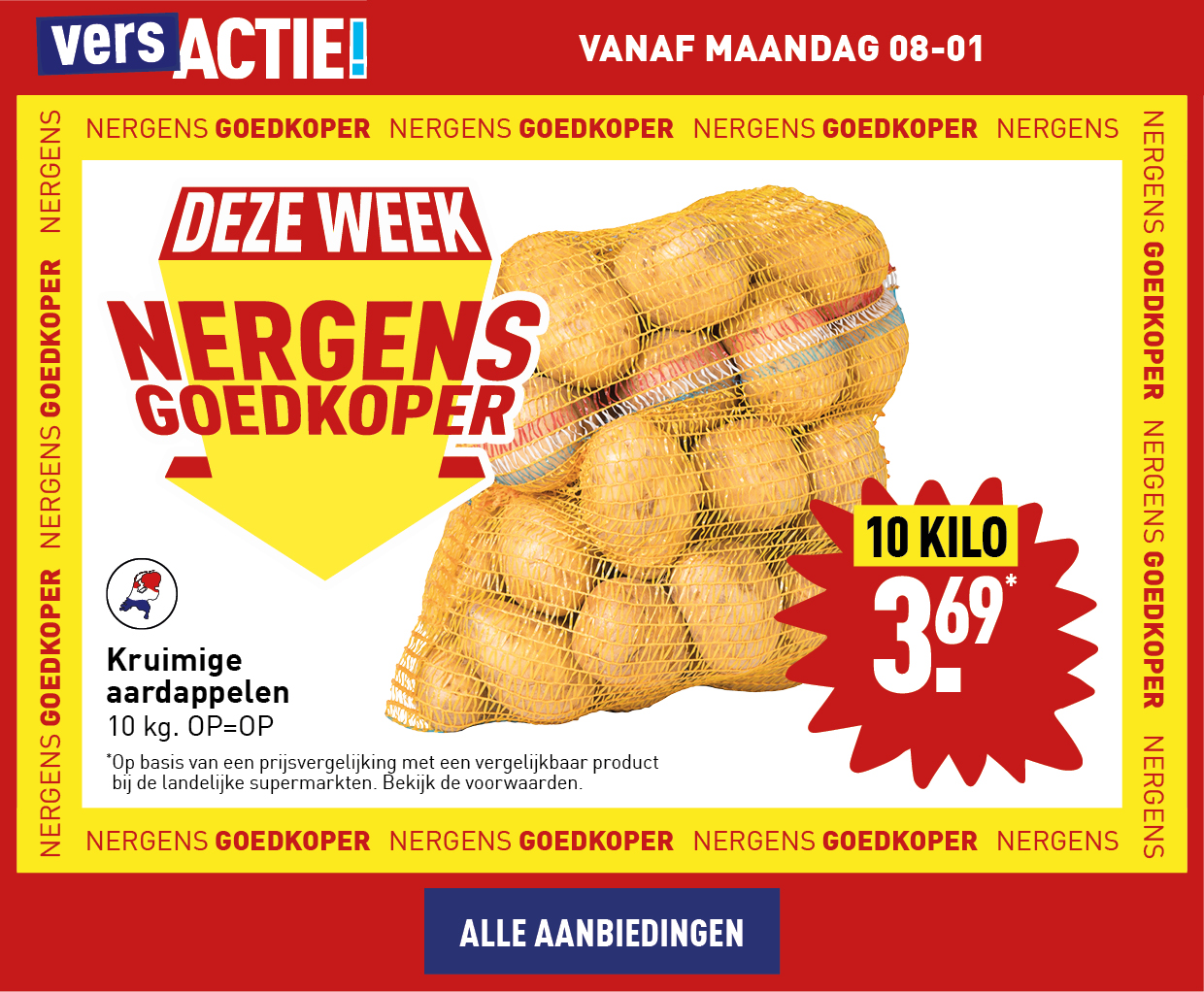 Deze week nergens goedkoper aardappels